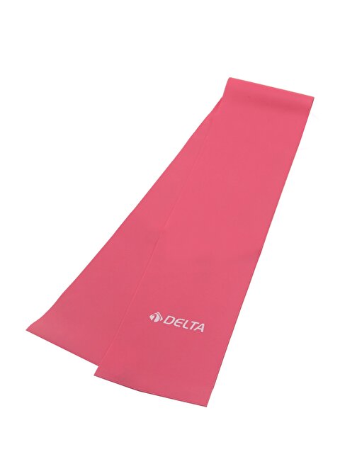 Delta Pilates Bandı Hafif Sert Uç Kısmı Açık Egzersiz Direnç Lastiği 120 x 7,5 cm Somon