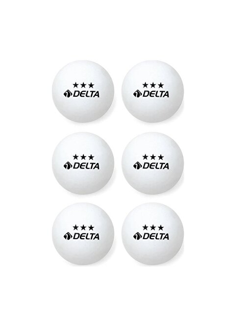 Delta 6 Adet Beyaz Masa Tenisi Topu ( Pinpon Topu )