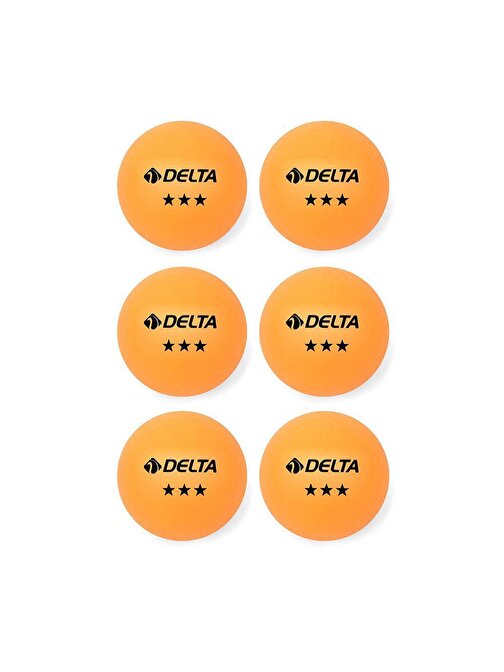 Delta 3 Yıldız Turuncu 6 adet Masa Tenisi (Pinpon) Topu - EPT 583
