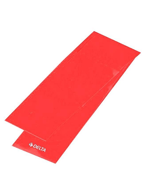 Delta Pilates Bandı Tam Sert Uç Kısmı Açık Egzersiz Direnç Lastiği 120 x 7,5 cm Kırmızı