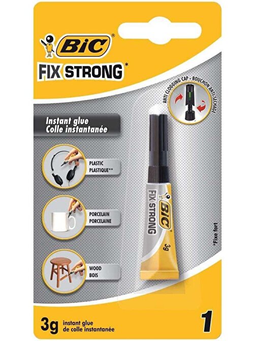 Bic Japon Yapıştırıcısı Fıx Strong Süper Güçlü 3 Gr 1 Li Blister