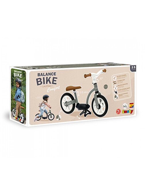 Smoby Balance Comfort 770126 Park Bahçe İçin Çocuk Oyuncak Plastik Denge Bisikleti 4 - 6 Yaş Gri
