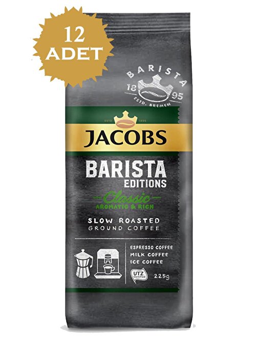 Jacobs Barista Editions Classic Filtre Kahve 225 gr x 12 Adet