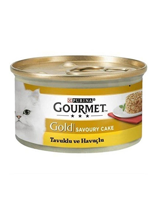 Gourmet Gold Cake Tavuk&Havuç 85gr Kedi Konserve