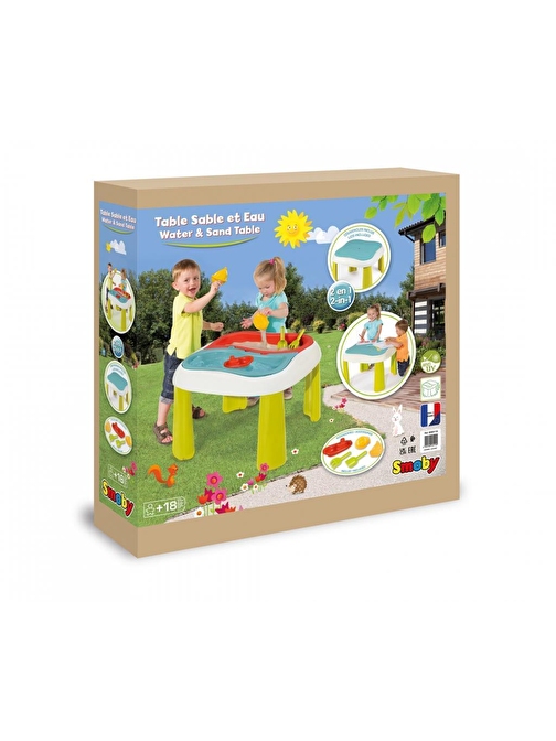 Smoby 840110 Park Bahçe İçin Plastik Su ve Kum Oyun Masası 4 - 6 Yaş