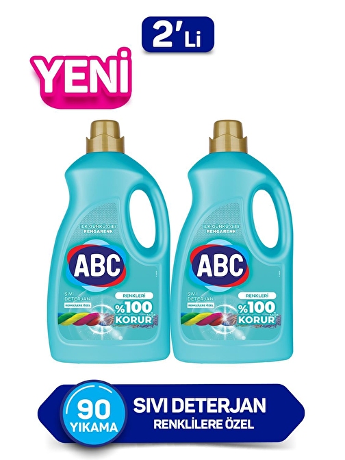 Abc Sıvı Deterjan Renkliler 2'li Set 2.7 lt