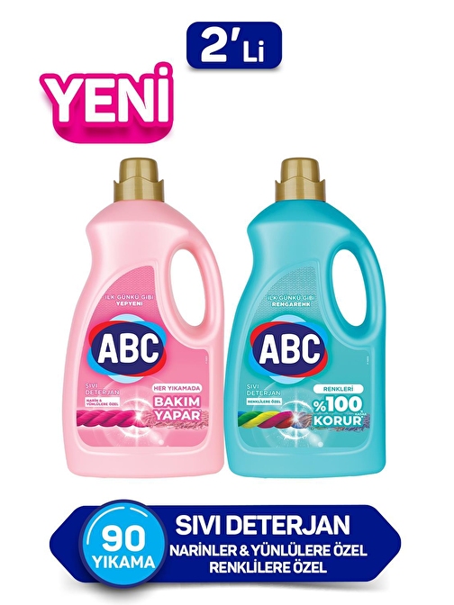 Abc Sıvı Deterjan Renkliler ve Narinler 2'li Set