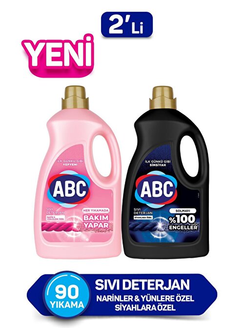 Abc Sıvı Deterjan Narinler ve Siyahlar 2'li Set