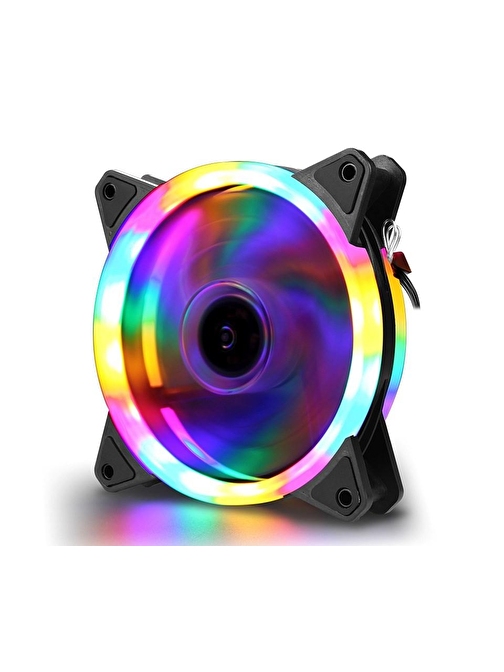 Concord C-892 RGB Gökkuşağı Renkli 12cm Soğutucu PC Kasa Fanı