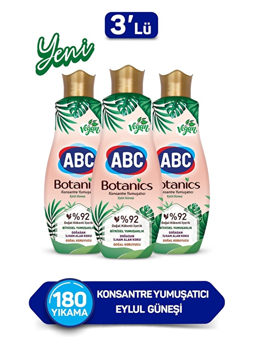 ABC Botanics Eylül Güneşi Konsantre Çamaşır Yumuşatıcısı 1440 mlx3 Adet