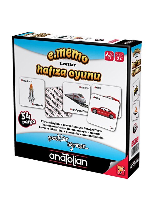 Anatolian Puzzle 7405 Hafıza Oyunu - Taşıtlar Eğitici Oyun Seti 2 - 4 Yaş