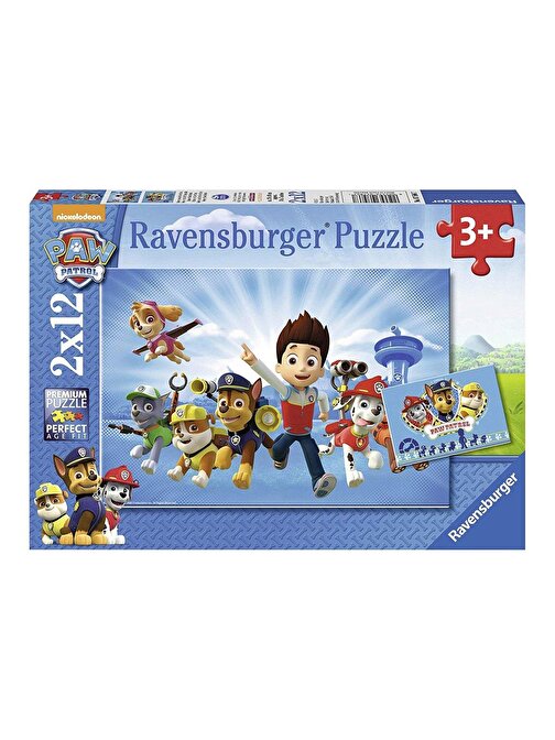 Ravensburger 075867 Paw Patrol Temalı Çocuk Puzzle 2x15 Parça 3+ Yaş