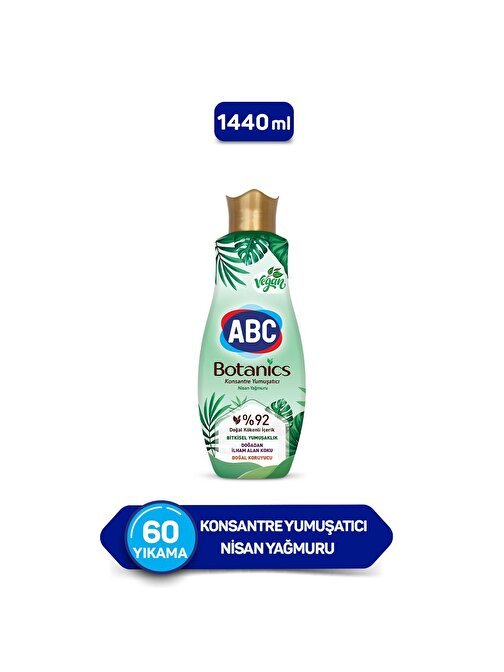 ABC Botanics Nisan Yağmuru Konsantre Çamaşır Yumuşatıcısı 1440 ml