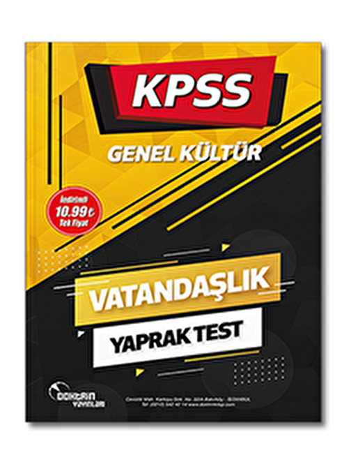 Doktrin Yayınları KPSS Vatandaşlık Yaprak Test