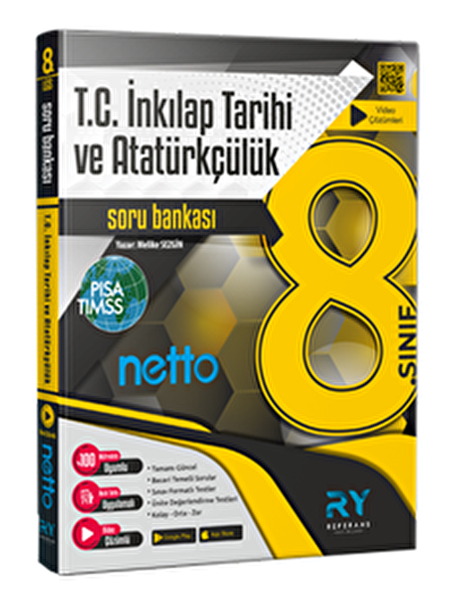 NETTO LGS 8. Sınıf T.C. İnkılap Tarihi ve Atatürkçülük Soru Bankası Referans Yayınları