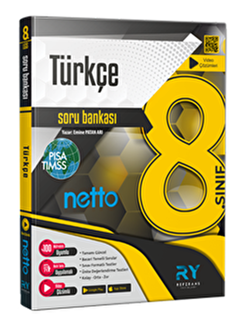 NETTO LGS 8. Sınıf Türkçe Soru Bankası 17 Deneme ilaveli Referans Yayınları