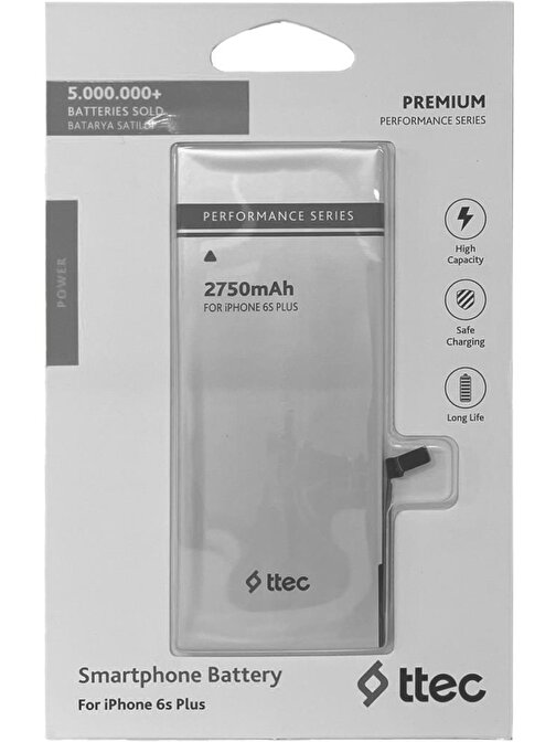 Ttec iPhone 6S Plus Uyumlu 2750 mAh Kapasiteli Telefon Bataryası