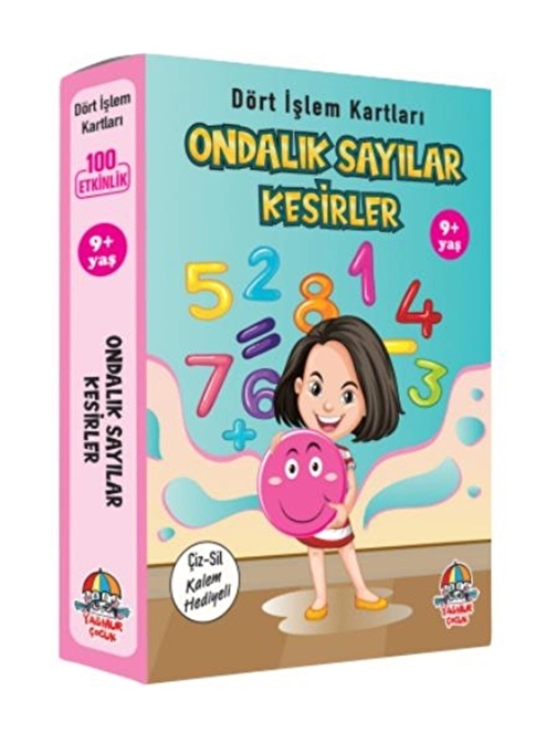 9+ Yaş Ondalık Sayılar Kesirler - Dört Işlem Kartları