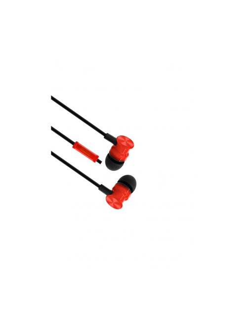 Concord C-964 Renkli Stereo Mikrofonlu Kulak İçi Kulaklık Kırmızı