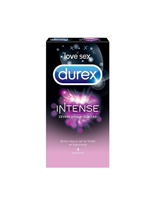 Durex Rezervuar Uçlu Kayganlaştırıcı Afrodizyaklı Tırtıklı Prezervatatif Normal Kalınlık 4 Adet Prezervatif