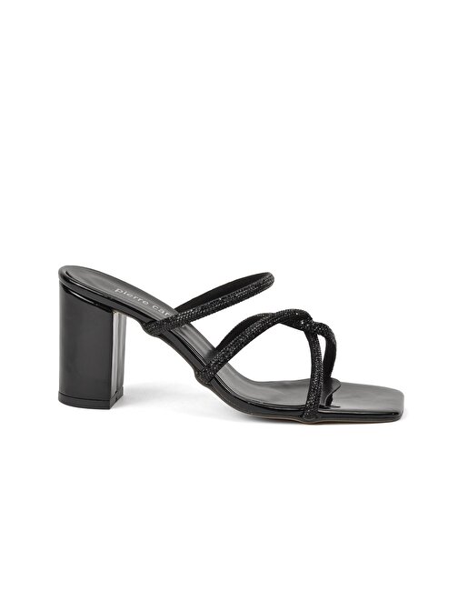 Pierre Cardin 51948 Siyah Kadın Pul Detaylı Topuklu Ayakkabı