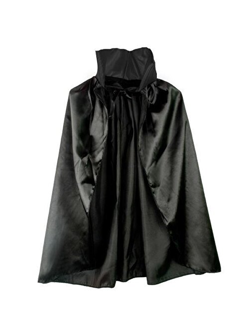 XMARKETTR Parti Aksesuar Siyah Renk Yakalı Halloween Pelerini 90 cm