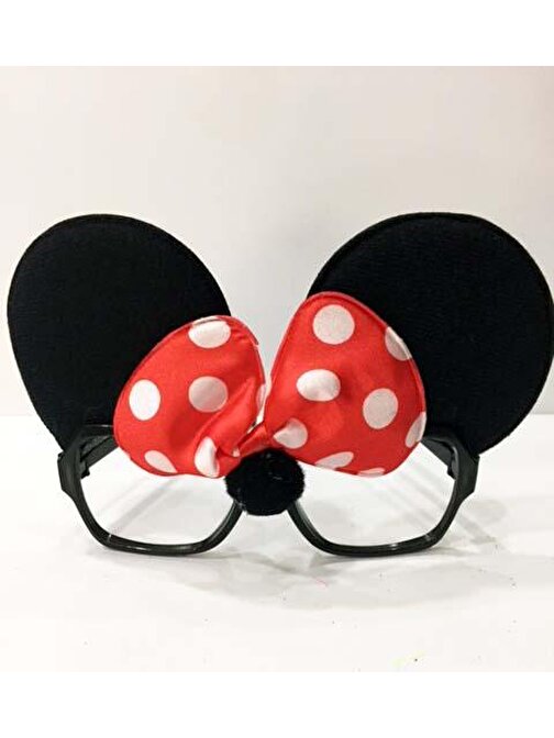 XMARKETTR Parti Aksesuar Minnie Mouse Kulaklı Parti Gözlüğü