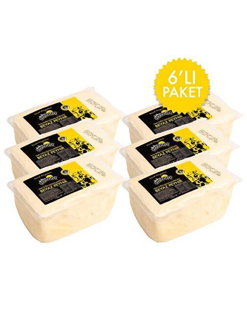 Gündoğdu 1 Yıl Olgunlaştırılmış İnek Beyaz Peyniri 6'lı Paket Yaklaşık 3,960 Kg