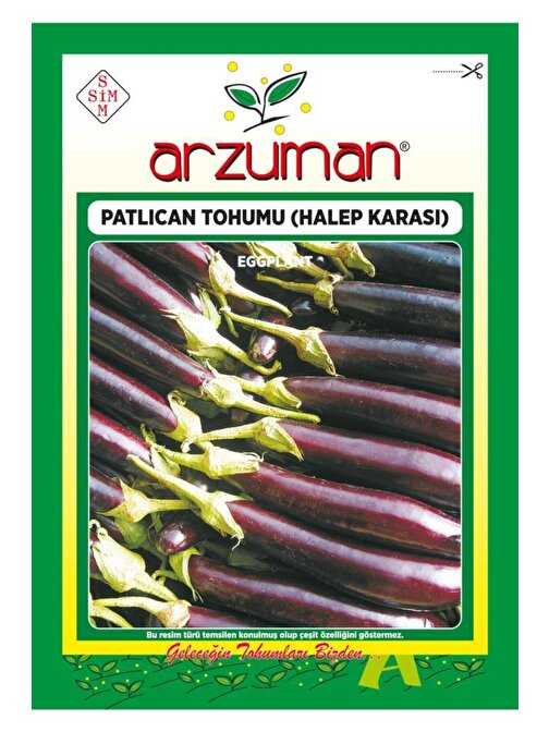 Arzuman Halep Karası Patlıcan Tohumu 10 gr