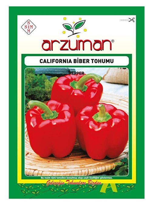 Arzuman 500 Adet Kaliforniya Biber Tohumu 5 gr