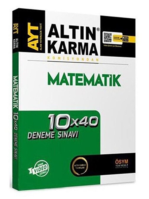 Altın Karma Yayınları AltınKarma AYT Matematik 10x40 Deneme