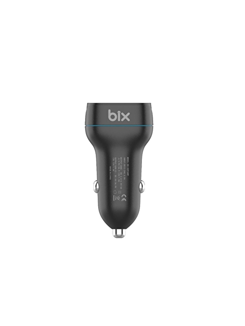 Bix Bix Bx-Ccp36Wt 36W Qc 3.0 Usb Pd Araç İçi Hızlı Şarj Adaptörü Siyah