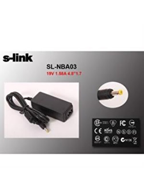 S-LINK SL-NBA03 30W 19V 1.58A 4.8-1.7 NETBOOK