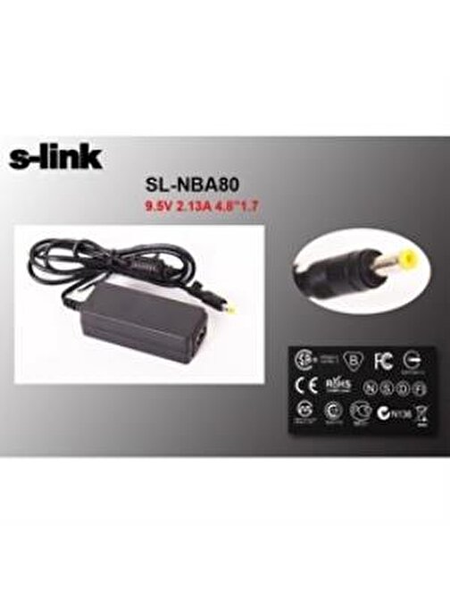 S-LINK SL-NBA80 22W 9.5V 2.315A 4.8-1.7 NETBOOK