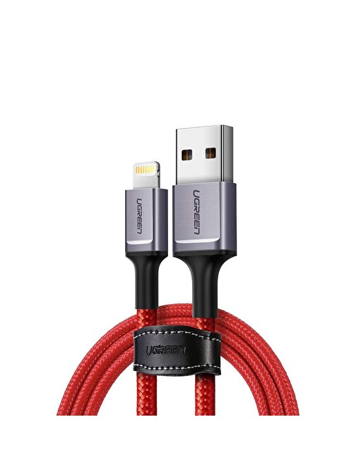 Ugreen USB to Lightning iPhone Örgülü Data ve Şarj Kablosu 1 Metre