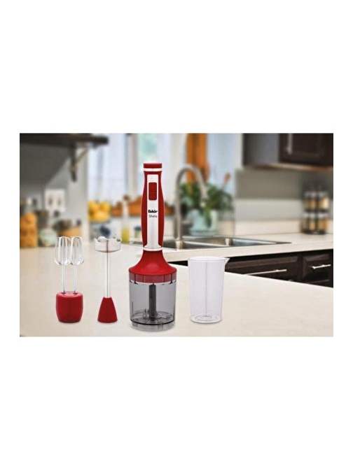 Fakir Shela 1700 1700 W Çoklu Blender Seti Kırmızı