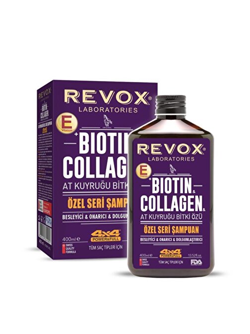 Revox Biotin Collagen At Kuyruğu Bitki Özlü Şampuan 400 ml