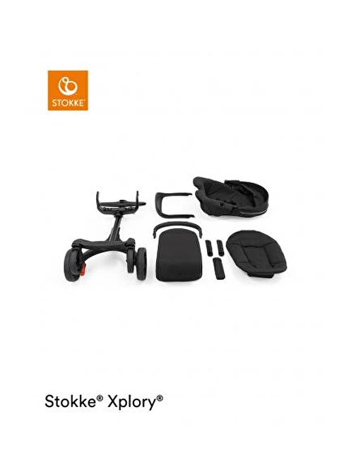 Stokke Xplory X Tek Yönlü Yıkanabilir Kumaş Tekli Bebek Arabası Rich Black