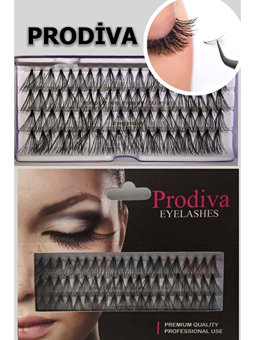 Prodiva 10 Ply 80 Adet Tekli Düğümsüz Takma Kirpik - Long