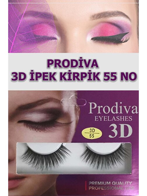 Prodiva 10 Lu 3D İpek Kirpik 55 No 10'lu