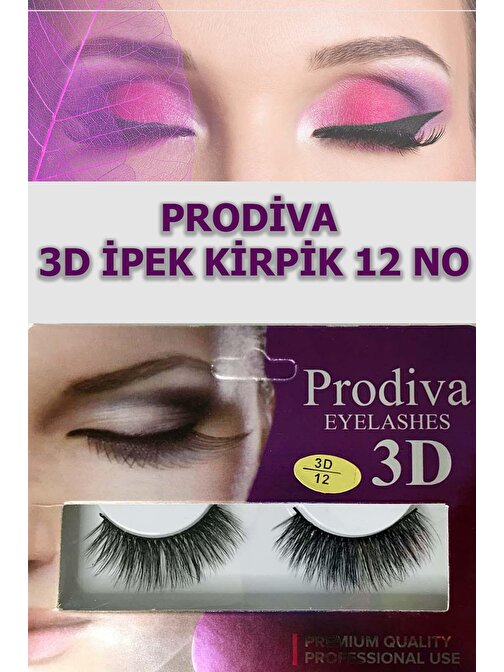Prodiva 3D İpek Kirpik 12 No 10'lu