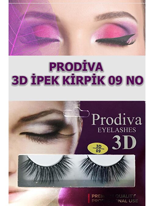 Prodiva 3D İpek Kirpik 9 No 10'lu