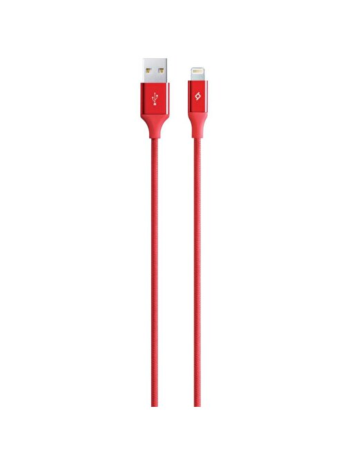 TTEC Alumicable Apple 2DK16K Lightning Kablosu 1.2 m Kırmızı