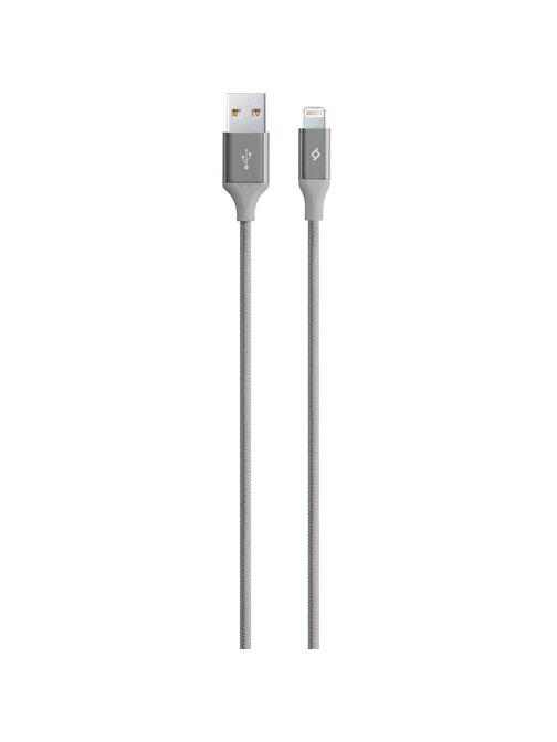 TTEC Alumicable Apple 2DK16G Lightning Hızlı Şarj Kablosu 1.2 m Gri
