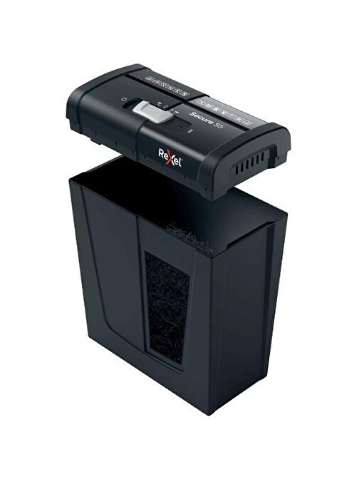 Rexel Secure S5 Şerit Kesim Evrak İmha Makinesi Siyah
