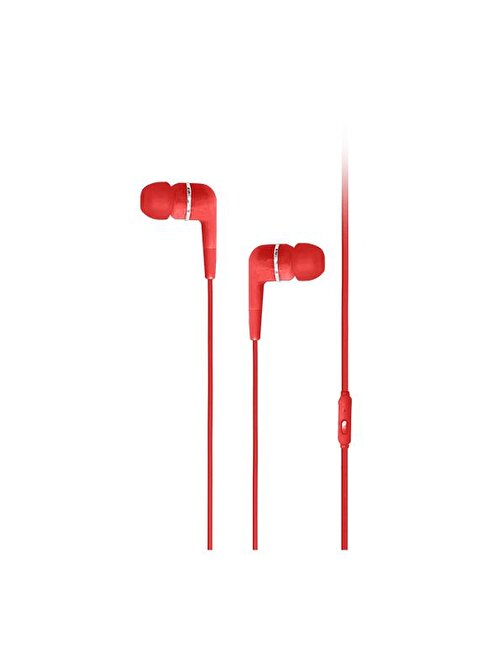 Taks Mikrofonlu Kulaklık Kulakiçi We01 Serisi - Kırmızı - 5Kmm123K