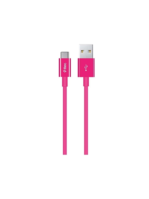 TTEC Universal 2DK12P Type-C Hızlı Şarj Kablosu 1.2 m Pembe