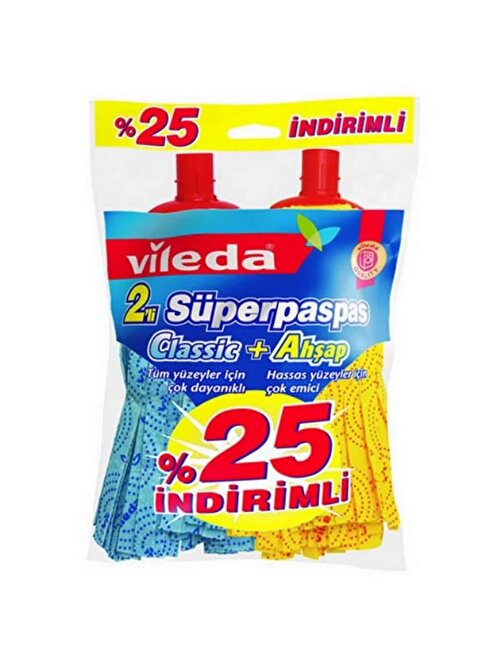 Vileda Classic+Ahşap Yedek Süper Paspas Eko Paket