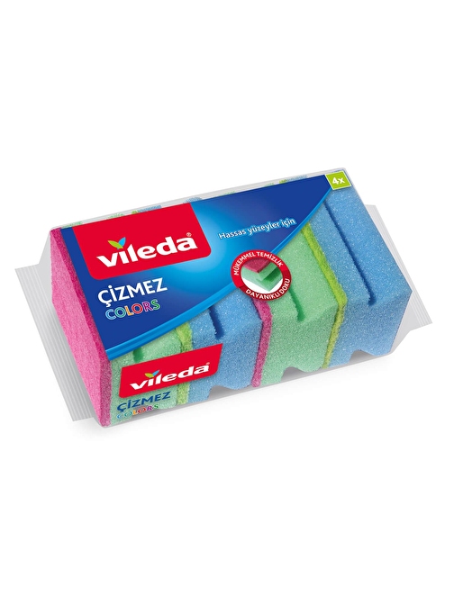 Vileda Çizmez Colors Sünger 4'lü Paket