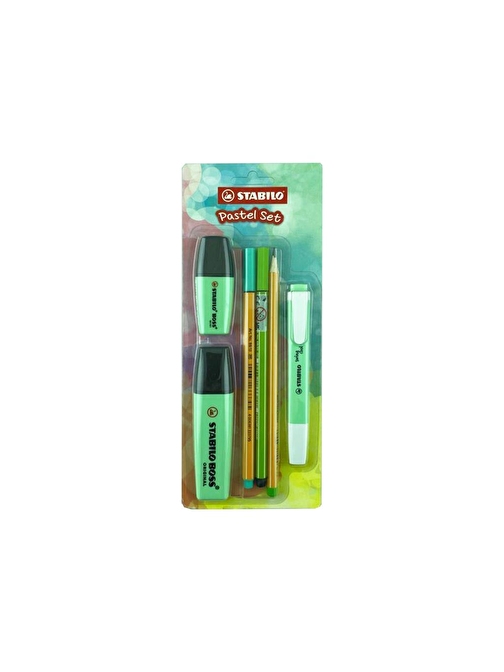 Stabilo Tek Renk Pastel Set 6'lı Yeşil 70/116-6